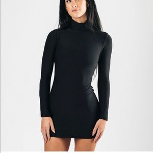 Alphalete Long Sleeve Turtleneck Mini Dress Bodycon